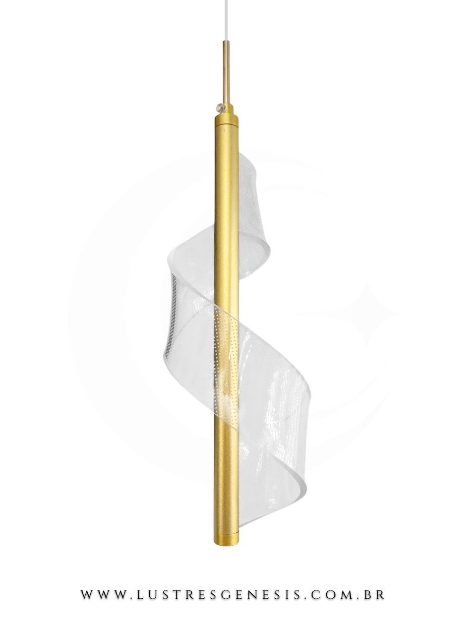 Pendente moderno de LED Mast preto SkyLight SKY-3066PT, com design espiral elegante, ideal para cabeceira de cama, balcão de cozinha, quartos e lavabo.